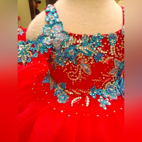 Authentic Gemics Original Gemics Semi-Glitz Pageant Dress Size 2/4 - Picture 6 of 12